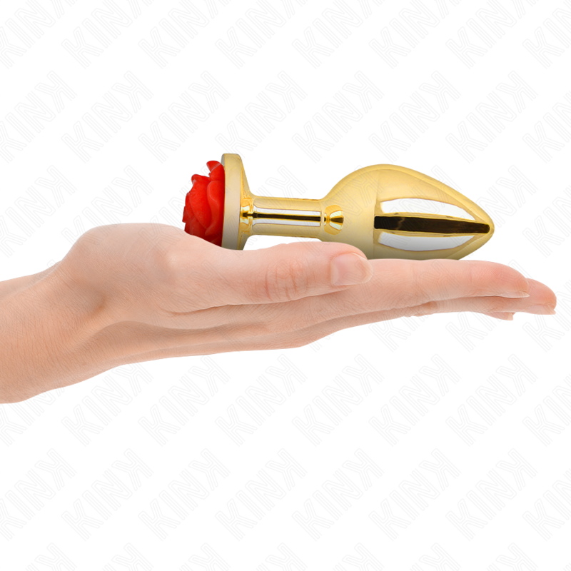 KINK - ROSE GOLD RED ANAL PLUG SIZE L