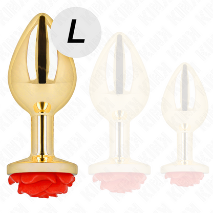 KINK - ROSE GOLD RED ANAL PLUG SIZE L