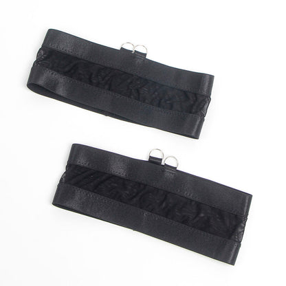 SUBBLIME - 955236 CONJUNTO DE SUJETADOR BONDAGE NEGRO CON LIGUERO S/M