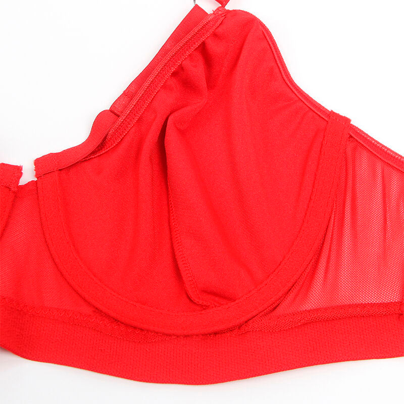 SUBBLIME - 955250 Conjunto de sujetador y liga rojo BONDAGE S/M
