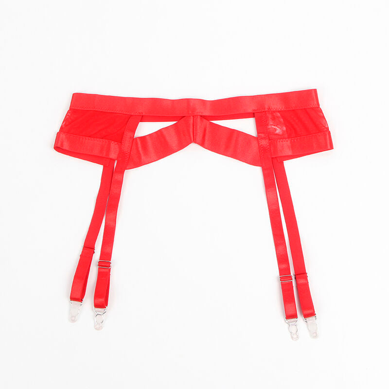 SUBBLIME - 955267 Conjunto de sujetador y liga rojo con liga L/XL