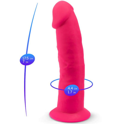 SILEXD - MODEL 2 PREMIUM REALISTIC PENIS SILEXPAN SILICONE FUCHSIA 19 CM