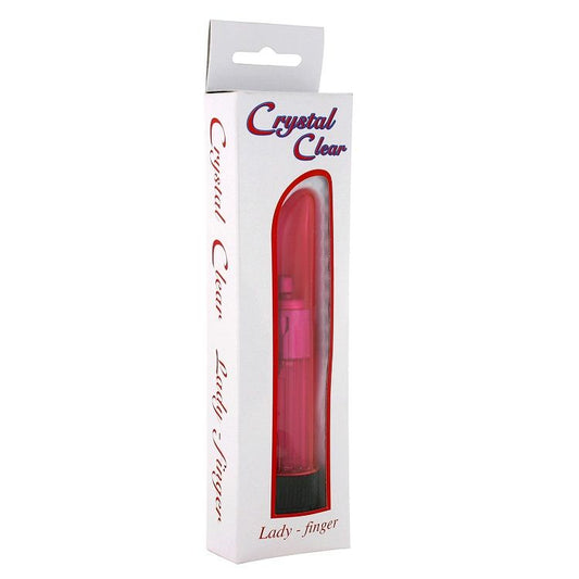 SIETE CREACIONES - VIBRADOR DE CRISTAL TRANSPARENTE LADY PINK