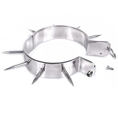 COLLAR DE ESCLAVITUD BDSM DE METAL DURO CON PUNTAS