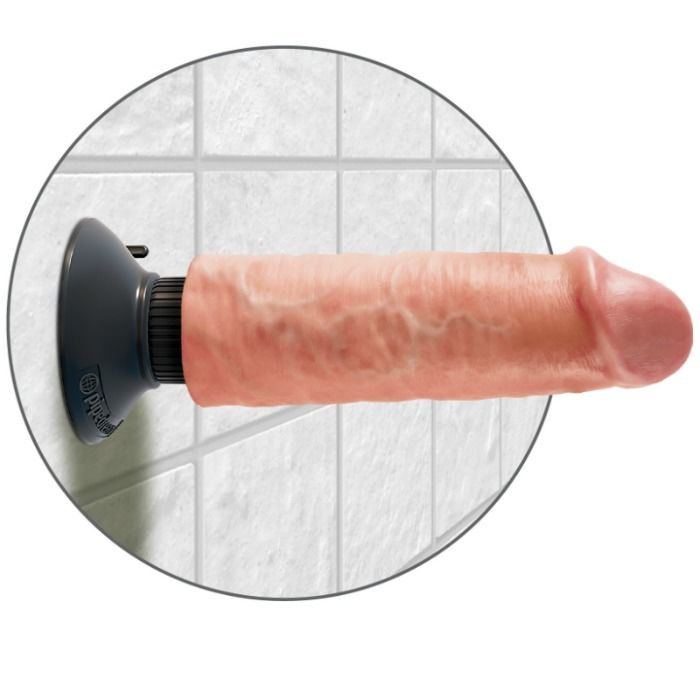 KING COCK - DILDO VIBRADOR 15,24 CM NATURAL