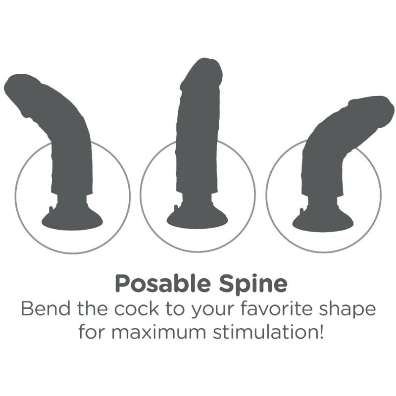 KING COCK - DILDO VIBRADOR 15,24 CM NATURAL