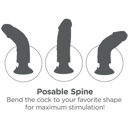 KING COCK - DILDO VIBRADOR 15,24 CM NATURAL