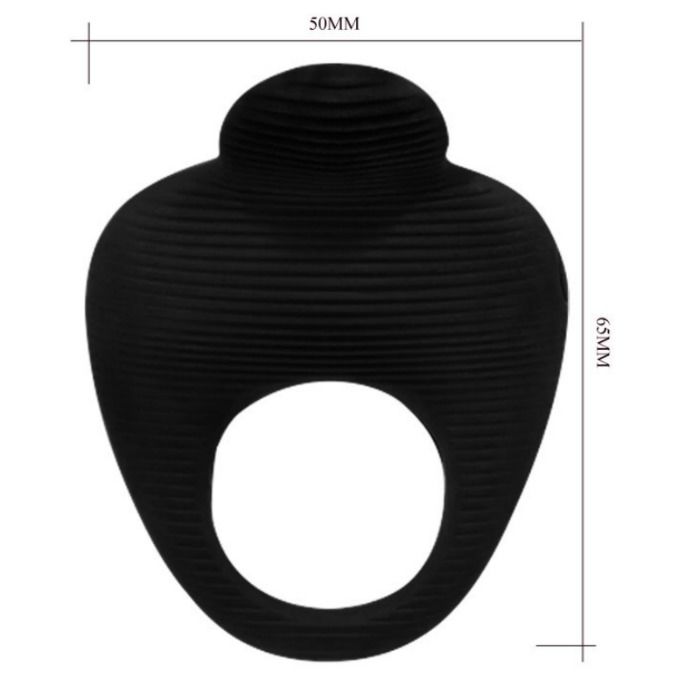 PRETTY LOVE - ANILLO VIBRADOR NEGRO DEDAL