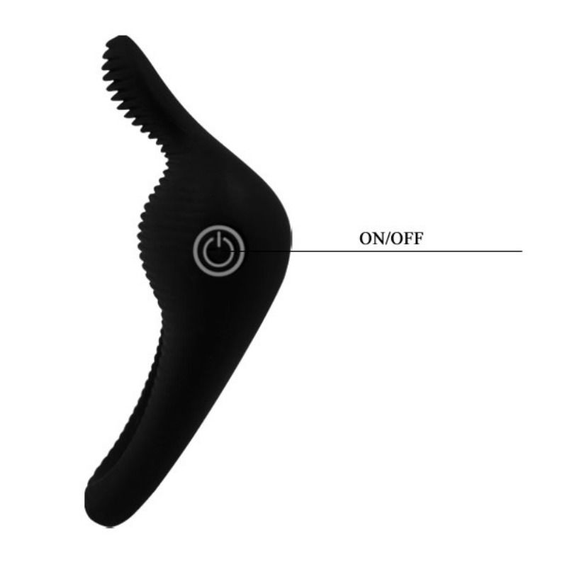 PRETTY LOVE - ANILLO VIBRADOR NEGRO DEDAL