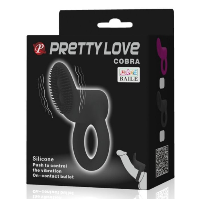 PRETTY LOVE - ANILLO VIBRADOR SERPIENTE NEGRO