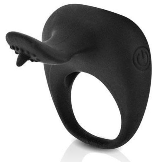 PRETTY LOVE - ANILLO VIBRADOR NEGRO DEDAL