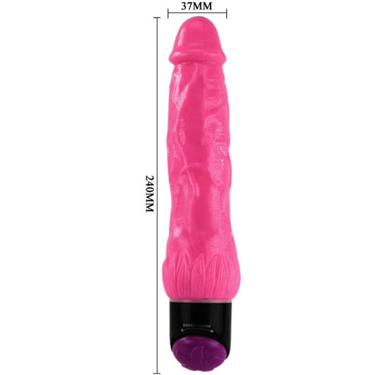 BAILE - VIBRADOR SEXUAL REALISTA COLOR ROSA 24 CM