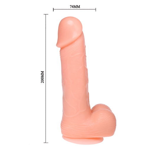 BAILE - DILDO REALISTA CON VIBRACIÓN Y ROTACIÓN DE 20 CM