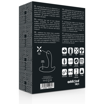 ADDICTED TOYS - MASAJEADOR ANAL VIBRADOR NEGRO