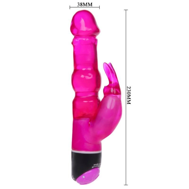 BAILE - WAVES OF PLEASURE FANTASY VIBRATOR WITH PURPLE RABBIT 23 CM