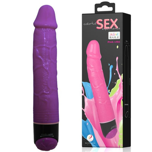 BAILE - LILS VIBRADOR REALISTA SEXUAL COLORIDO 23 CM
