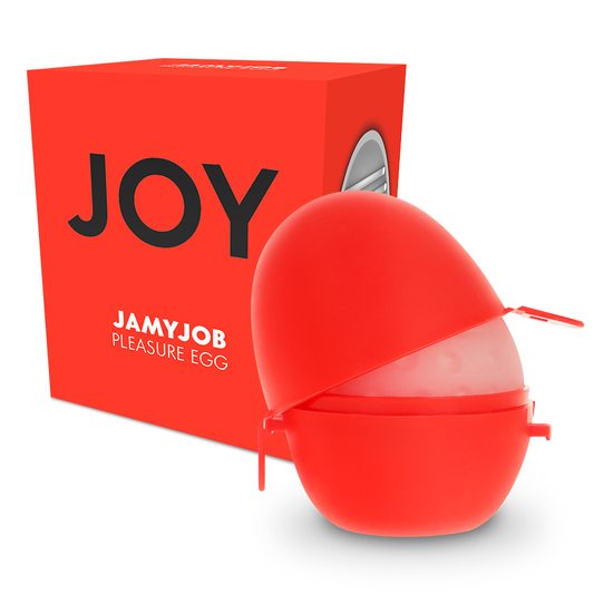 JAMYJOB - MASTURBADOR DE HUEVO DISCRETO CON ESPALDA ROJA