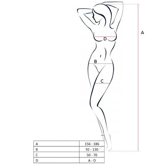 PASIÓN - MUJER BS057 BODYSTOCK BLANCO TALLA ÚNICA