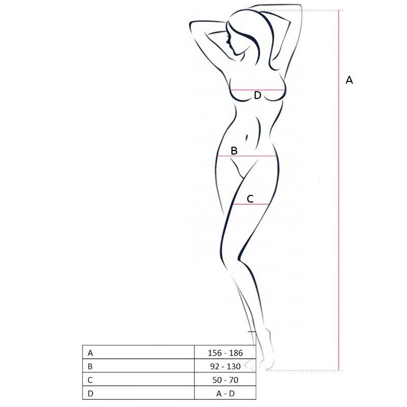 PASIÓN - MUJER BS057 BODYSTOCK BLANCO TALLA ÚNICA