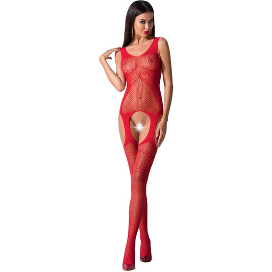 PASIÓN - MUJER BS061 BODYSTOCKING ROJO TALLA ÚNICA