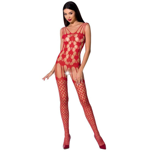 PASIÓN - MUJER BS067 BODYSTOCKING ROJO TALLA ÚNICA
