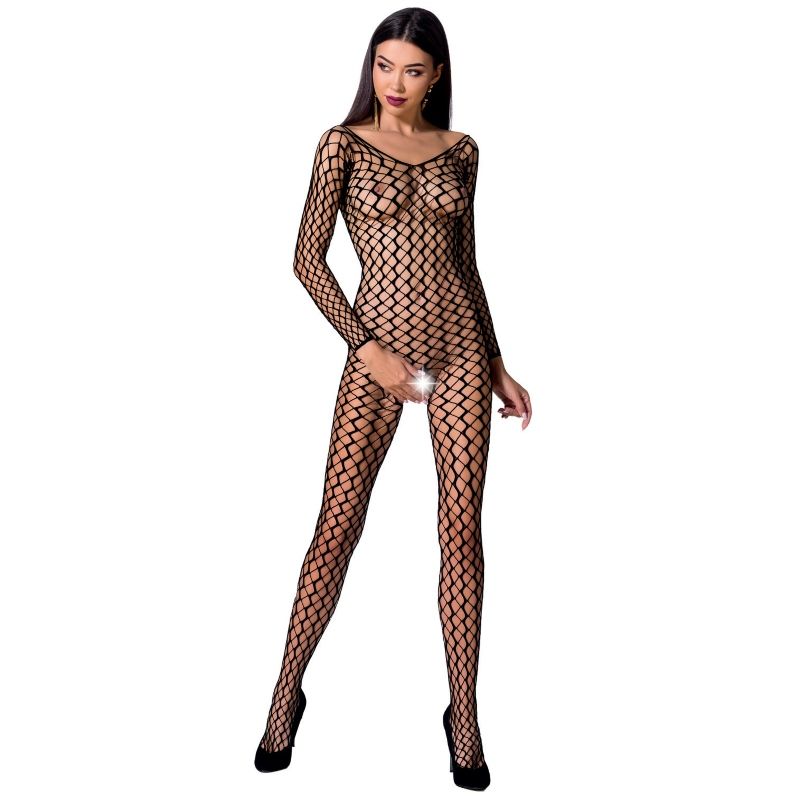PASIÓN - MUJER BS068 BODYSTOCKING ROJO TALLA ÚNICA