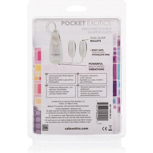 CALEXOTICS - SILVER DUO VIBRATING BULLETS