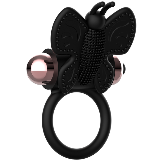 COQUETTE CHIC DESIRE - ANILLO MARIPOSA CON VIBRADOR NEGRO/ORO