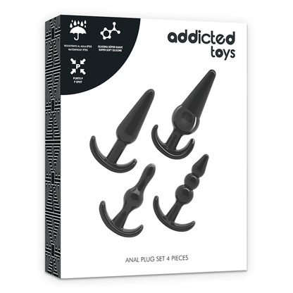 JUGUETES ADICTO - SET DE 4 TAPONES ANALES