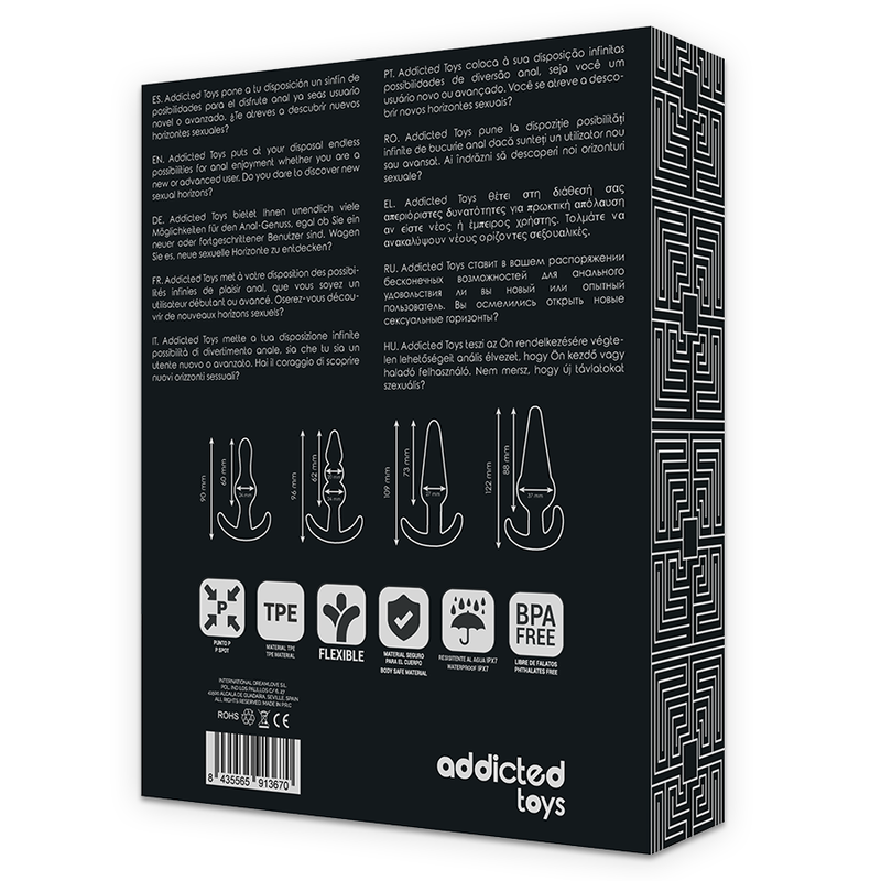 JUGUETES ADICTO - SET DE 4 TAPONES ANALES