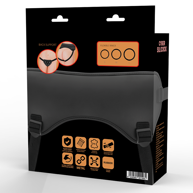 CYBER SILICOCK - ARNÉS DE CORREA DE 3 ANILLAS GRATIS