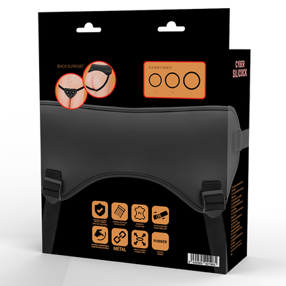 CYBER SILICOCK - ARNÉS DE CORREA DE 3 ANILLAS GRATIS