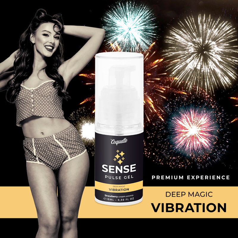 COQUETTE CHIC DESIRE - GEL VIBRADOR LÍQUIDO FRESA PREMIUM 15ML