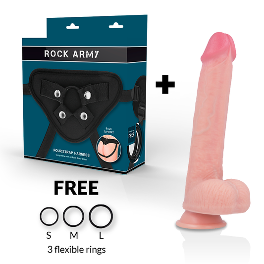 ROCKARMY - ARN S + KINGCOBRA DILDO DE SILICONA LÍQUIDA PREMIUM 24 CM -O- 4.77 CM
