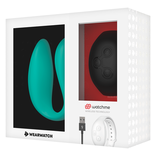 WEARWATCH - WATCHME AGUAMARINA/JET TECNOLOGÍA DUAL VIBRADOR