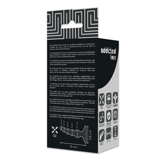 JUGUETES ADICTO - PLUG SEXUAL ANAL 10 CM NEGRO